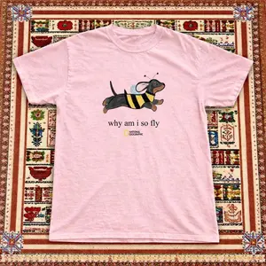 Gildan Women's Multi T-shirt National Geographic why am i so fly dachshund bee Tee, Funny Shirt
