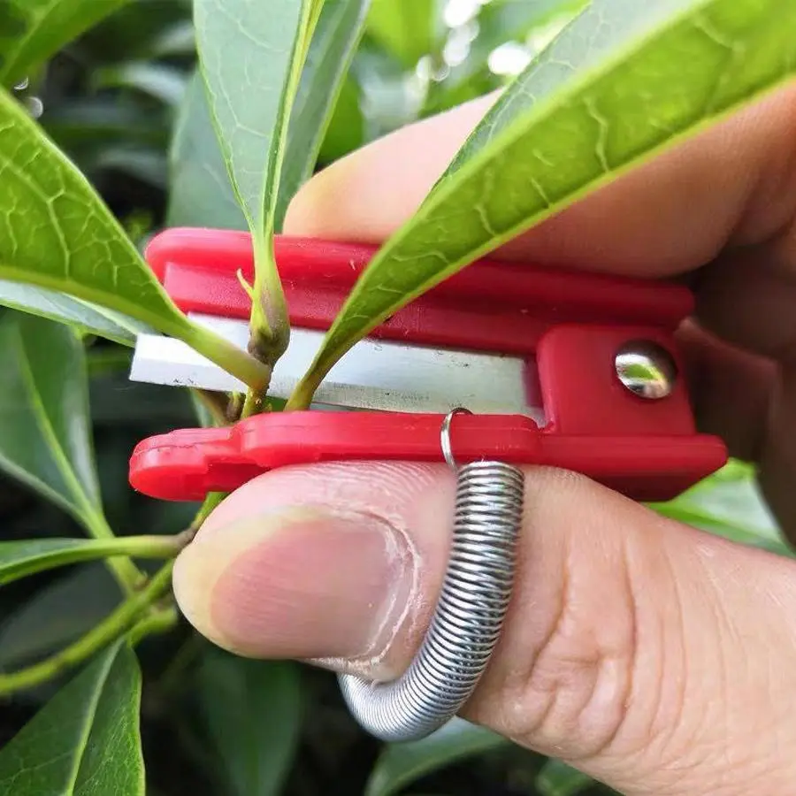 Garden Thumb Knife, Finger Pick Ring Knife, Garden Cutter for Fruits, Vegetables, Flowers, Fruit Finger Cutting Picker, Convenient Portable Garden Grafting Tool, Tree Trimmer, Shrubbery Trimmer, Shrub Trimming Tool, Garden Tools, Garden Pruning Tool