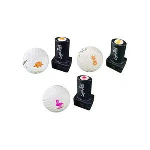 Golf Ball Stamp Set (3 Pack) | Flamingo, Pineapple & Dino Nugget Designs | Quick-Dry Ink Stamper | Easy Ball Identification | Fun Golf Gift