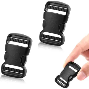 3pcs 1" Inner Dia Plastic Quick Side Release Buckles for Strap Replacement Outdoor Camping Backpack Clips Dog Collar Nylon Webbing Belt Dual Adjustable