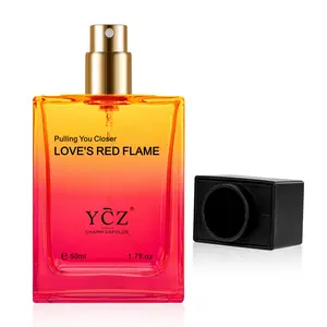 YCZ Love's Red Flame Men's Eau de Parfum Spray 50ml Spicy Woody Scent with Jasmine Heart Long Lasting Aromatic Amberwood Limited Edition Edp Bold Passionate Fragrance Bold Passionate Fragrance