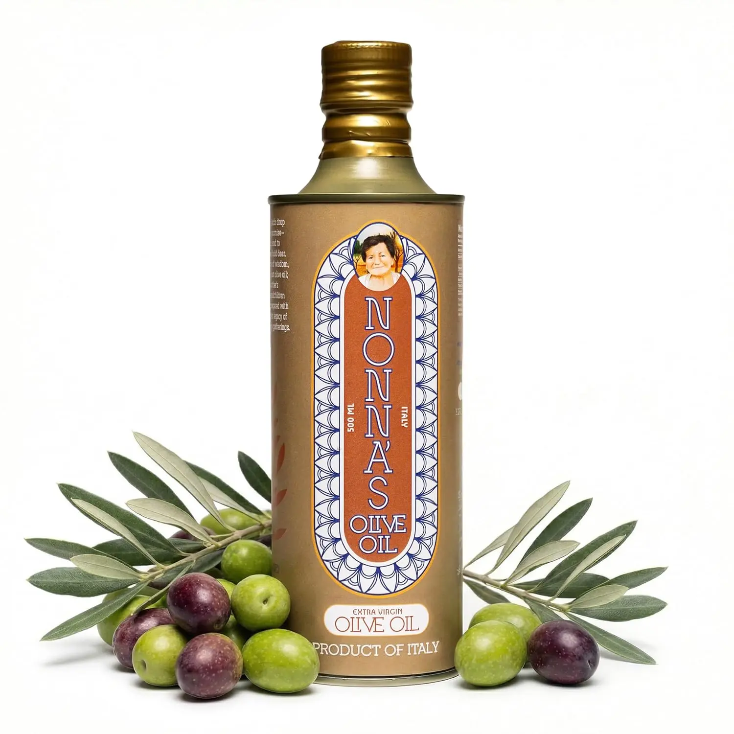 Nonna's Olive Oil: 500ml Bottle of Single Varietal Biancolilla Olive Oil from Sicily