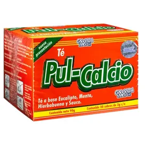 Te Pul-Calcio - Pulmo Calcio 30 Sobres 100% Natural Tea Bags 90g Eucalyptus Mint Bergamot Sage Blend Herbal Beverage