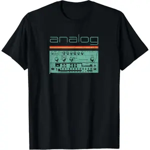 100% Cotton Analog Vintage Synthesizer T-Shirt - Acid Nerd Synth 80s T-Shirt