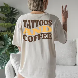 Tattoos and Coffee Unisex T-Shirt Cotton Fabric