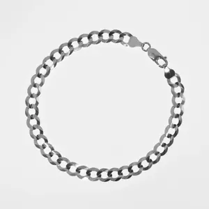 Silver Curb Link Bracelets