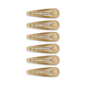 TELETIES - Seamless Snap Hair Clip - Gold - 6Ct