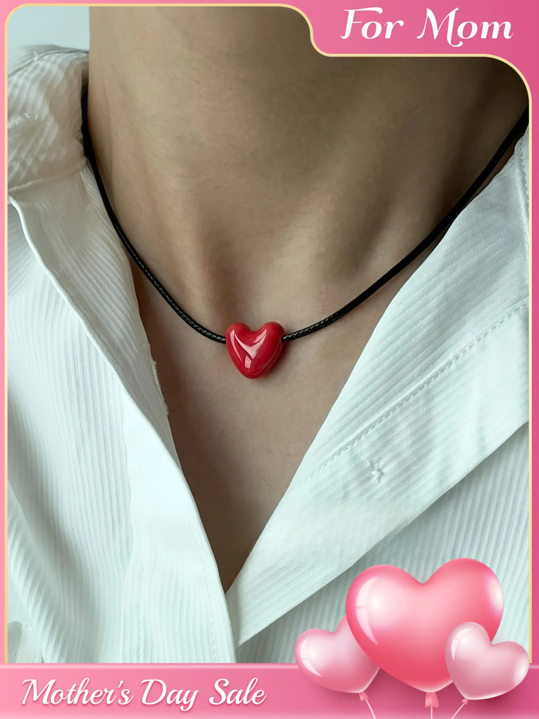 Silver Cross & Heart Charm Chain Belt with Red Accents Sterling Silver and Red String Bracelet with Cross Charm  main image 3