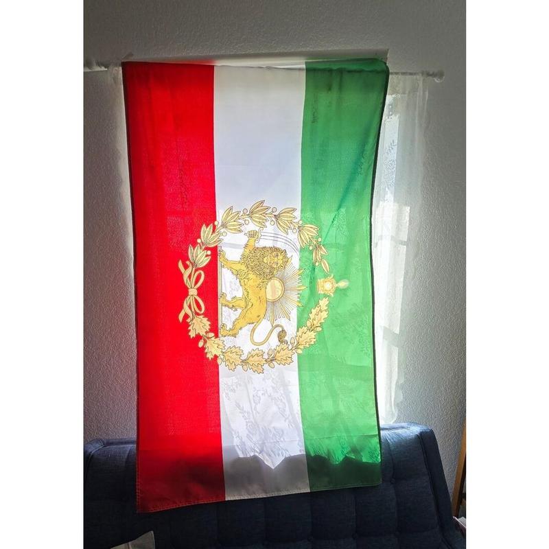 Monarchy Flag IRAN 150x90 cm Polyester Double-Sided Waterproof Lightweight Multicolor Banners Ornaments for Outdoor Display