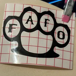 Three Decal Package FAFO, middle finger, car decals, stickers