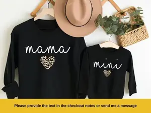 Mommy and Me Outfits, Mom and Me Sweatshirts, Mama and Mini Matching Pullover Sweatshirts, Mama & Mini Sweatshirt, Mom Daughter Sweater