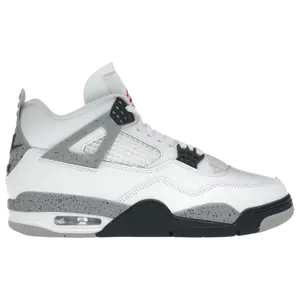 Air Jordan 4 Retro OG "White Cement" 2025 White Black Fashion Sneakers Closed Runner