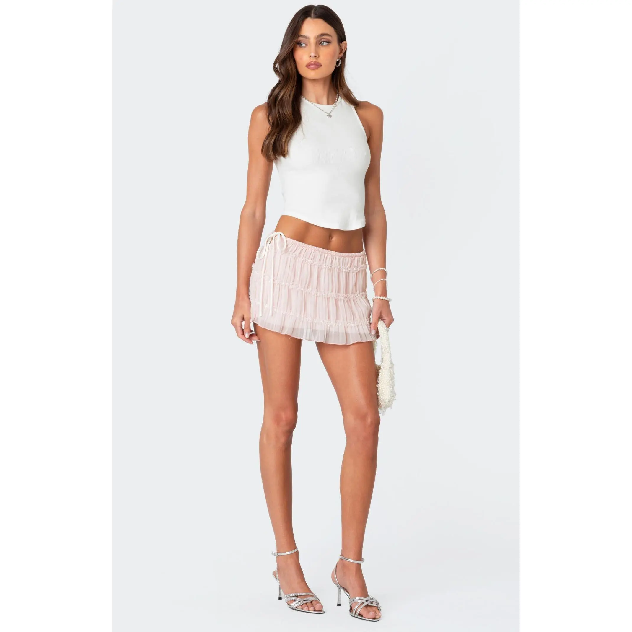 Edikted Women's Abrielle Tiered Chiffon Mini Skirt - Multicolor
