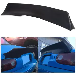 Rear Trunk Spoiler Tailgate Lip Ducktail Wing Kit Compatible with 1990-1997 Mazda Miata 2-Door ABS Plastic Black