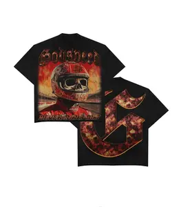 Vintage Graphic"GODSPEED.NEVER RUNS OUT" Tops Tshirt streetwear, Y2K style  Casual Cotton Classic Crewneck DesignTees