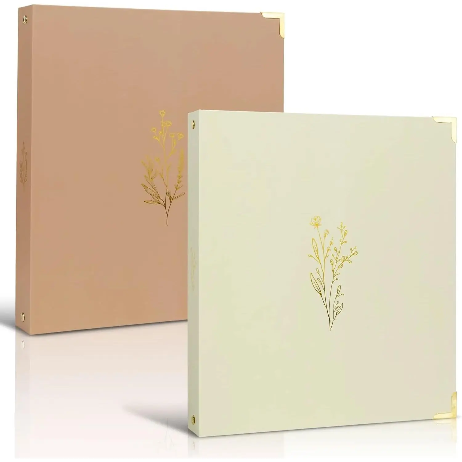 Aesthetic 3 Ring Binder Set of 2 - Sturdy 1 Inch Fits Letter Sized Paper A Cute Three for Women or Men with Pocket Easily Organizes Your Paperwork School, Office Work