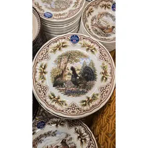 Royal Stafford Homeland Capercaillie Bowl 7.5" - Disc Victorian English Pottery