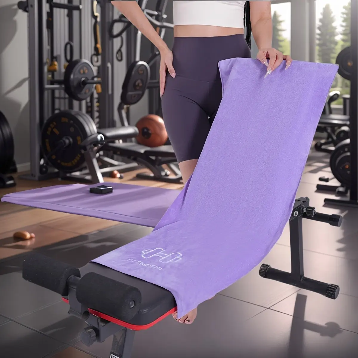 Gym Towel Large Size Quick-Dry Microfiber, Hidden Pocket Design, Ideal Gift for Fitness Enthusiasts, Workout Towels