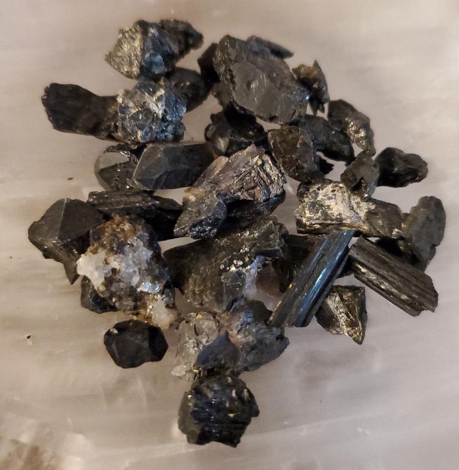 Blueberry Flourite with Calcite and Traumaline Chips - 46g Carry Along