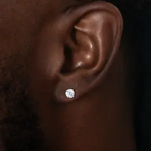 5mm Round Cut Diamond Stud Earrings 18k White Gold Plated - Lifetime Guarantee, Perfect Gift 5mm Round Cut Diamond Stud Earrings 18k White Gold Plated - Lifetime Guarantee, Perfect Gift