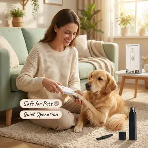 Electric Pet Nail Grinder USB Rechargeable, Quiet Dog Nail Clipper, Safe Grooming Tool for Dogs and Cats, Pain-Free Paw Trimming