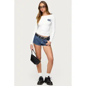 Hanson Pinstripe Denim Shorts Hanson Pinstripe Denim Shorts