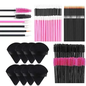 248 Pieces Mascara Brush, Eyeliner Brush, Lip Applicators Brush, Triangle Puff Mixing Set, Disposable Makeup Accessories
