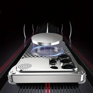 Premium Aluminum Alloy Phone Case for S25 Ultra Bezel-Less Design 360° Rotating Magnetic Stand Lens Protection LV9513605