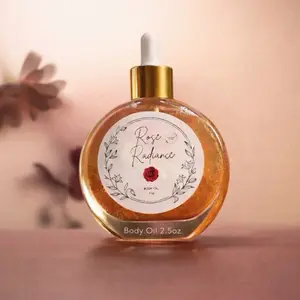 Rosé Radiance Body Oil - Nourishing Moisturizer with Jojoba, Grapeseed & Sweet Almond Oils Organic