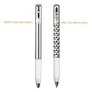 Geometric Stress Relief Pen, Quick-Dry Medium Tip Gel Ink Pens, Creative Stationery Gift Idea, Christmas Present for Friends & Family