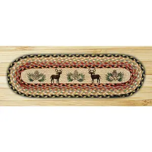 Capitol Importing  Deer-Pinecone - 27 in. x 8.25 in. Oval Stair Tread