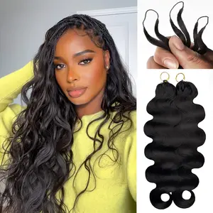 New 2026 Ramiss Body Wave Crochet Human Hair for Mircale Knots Boho Braids 4-5 Packs for Full Head, Pre-Separated 50g/Pack Time-Saving, 40 Strands/Pack Body Wave Feather Crochet Human Hair Extensions Miracle Knots Knotless Pre-Separated Crochet Braid Hair