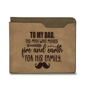 1pc Men's Wallet PU Leather Brown Business Wallet for Dad with Multiple Card Slots Inspirational quotes Vintage Inspired Credit Card ID Cash Holder from Son Daughter Perfect New Year Father's Day Birthday Gifts Christmas, Thanksgiving