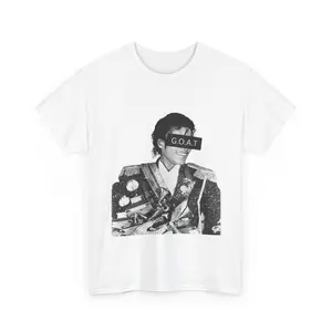 [SALE UP TO 50%] GOAT Michael Jackson Comfort Color T-Shirt, Vintage Pop Icon Black White Graphic Tee, Retro Music Unisex Outfit
