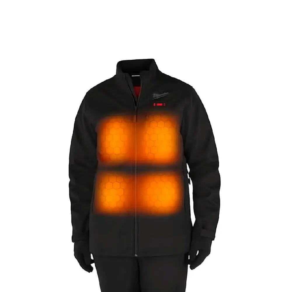 Milwaukee Men's Large M12 Cordless Tough Shell Black Heated Male Jacket, Outdoor Sports Heated Outerwear