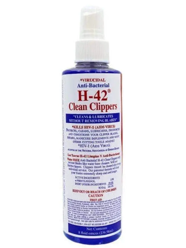 H-42 Virucidal Anti-Bacterial Clean Clippers Spray 8 oz. H-42 Virucidal Anti-Bacterial Clean Clippers Spray 8 oz.