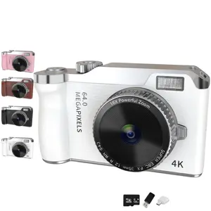 4K Digital Camera for Photography & Vlogging  2.4" Screen Y2K Style Camera with 128GB SD Card, 16X Zoom, Anti-Shake , Perfect Gift for Teens & Beginners