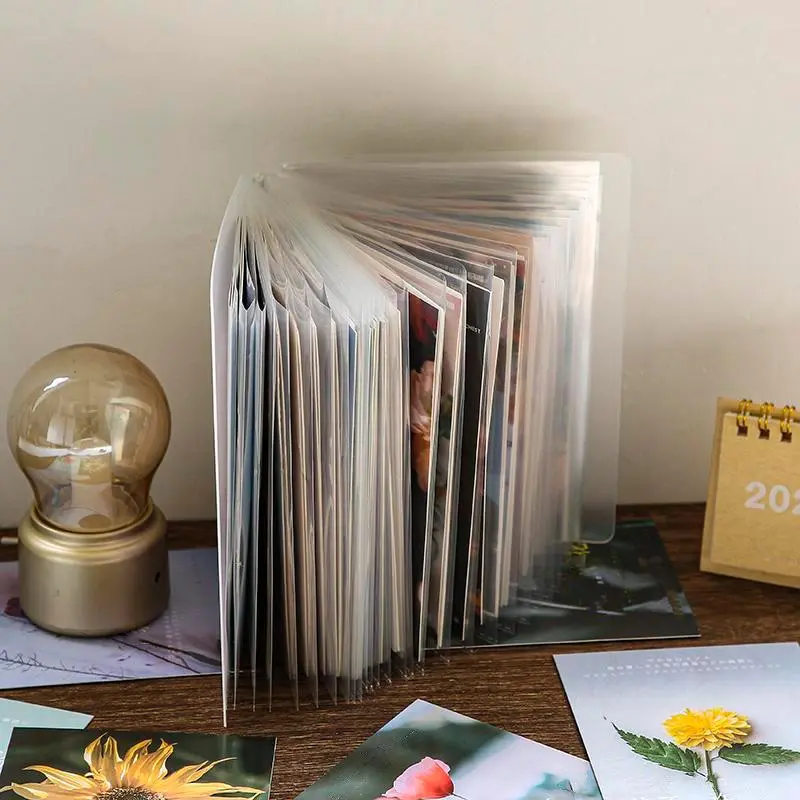 Transparent Pocket Album Storage Book, 1 Count A6 Photo Organizer, 40 Pages Plastic Photo Holder for Home, Photo Strip Album, Picture Album, Photo Albums