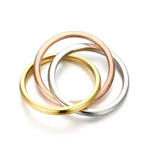 Fashion classic three lives three worlds three colors three ring interlocking ring unisex couple gift suitable for party