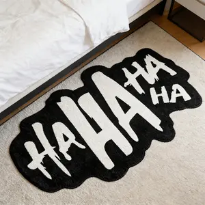 Creative Letter Pattern Carpet Rug, Soft Plush Fluffy Rug Comfortable Mat for Living Room Bedroom Sofa Bedside Closet, Universal Indoor Use