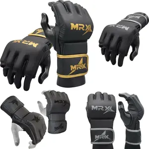 MRX Mens Sparring Grappling Gloves MMA Mitts for Cage Fighting Muay Thai Kickboxing Training & Combat Punching Adjustable Wrist Wrap Sparring Gloves