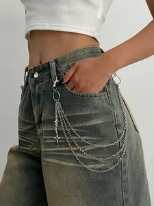 Vintage Simple Multi-Layer Fringe Waist Chain, Women's Trendy Hollow Out Star Pendant Pants Chain, Fashion Accessory for All Seasons, African Waist Jewelry