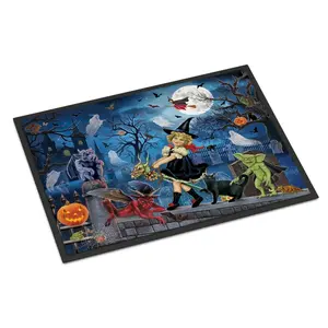 Carolines Treasures  18 x 27 in. Littlest Witchs Halloween Party Indoor or Outdoor Mat