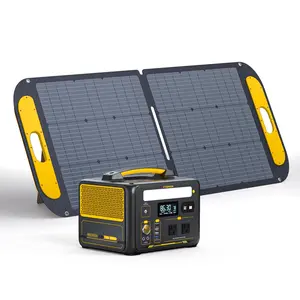 VTOMAN 600W Solar Generator with Panels Included, 299Wh Durable LiFePO4 Portable Power Station with Up to 1200W AC Outlet, Jump Starter, 12V DC, PD 60W Type-C for Home & RV/Van Camping(2 Parcels) Rechargeable