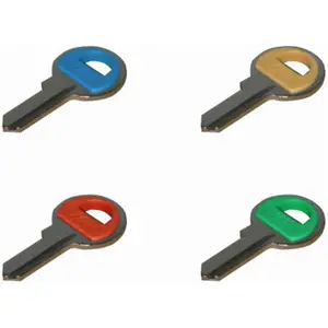 212 MAIN Kaba M1-PC Primary Master Lock Key Blanks - Nickel Brass, Nickel Plated Brass - Pack of 5, Lock Blanks