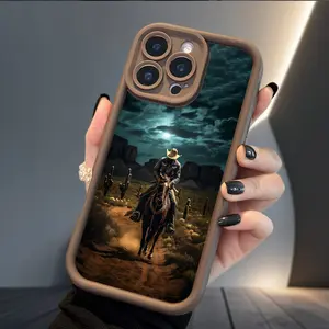 Western Cowboy Soft Case for iPhone 17 Air 16 Pro Max 15 Plus 14 13 12 11 X XS Full Body Protection Shockproof Patterned Cover Gift
