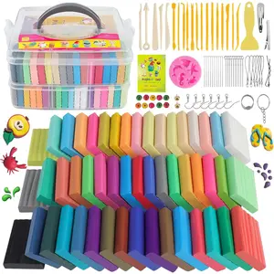Polymer Clay Kits 50 Colors,Modeling Clay for  DIY Mold Oven Bake Clay with Storage Box Sculpting Tools and Accessories,for  Adult and Artist Friendly Ideal Gifts