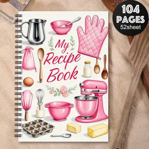 45/5000 Fun Recipe Notebook Journal Set 1 piece, Personal Blank Recipe Booklet, A notebook for recording homemade recipes, Scrapbook Craft Supplies