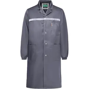 Long Sleeve Lab Coats for Men Students Ideal for Workshop DIY Mechanic Artist Painter Laboratory Work
