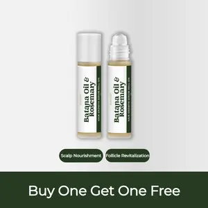 [Buy 1 Get 1 Free] FUNZOO Hair Growth Serum Roll-On with Batana Oil & Rosemary - Scalp Treatment for Hair Regrowth & Reduced Hair Loss, Nourishing & Strengthening, 20ml
